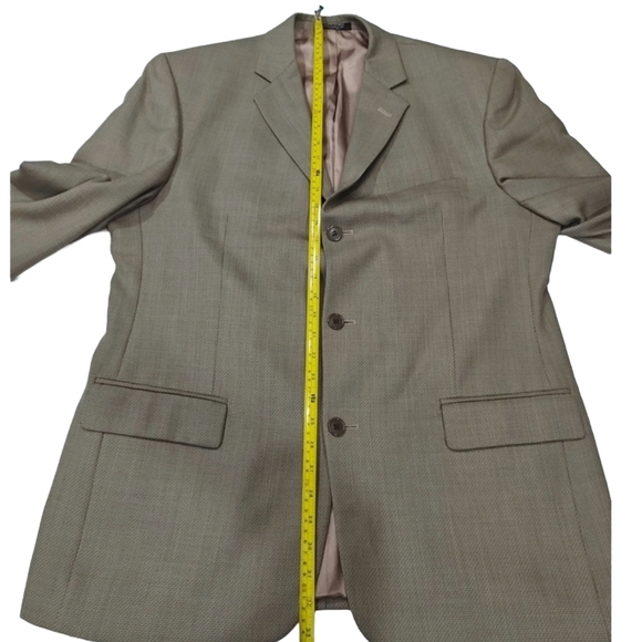 Andrew Fezza Vintage S&K Famous Brands Men's Tan Wool Sportscoat Jacket - Picture 11 of 11